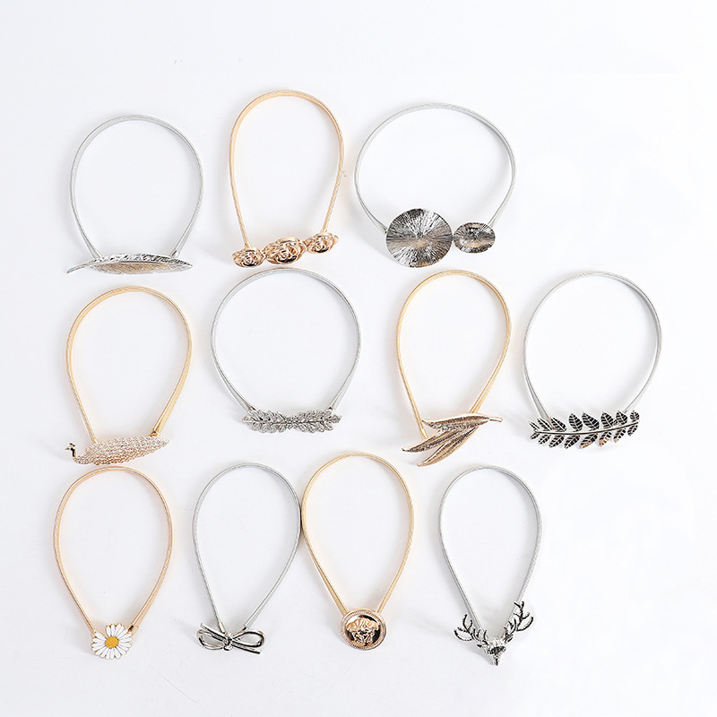 Cross-border curtain buckle factory wholesale Nordic light luxury curtain buckle metal elastic strap curtain strap