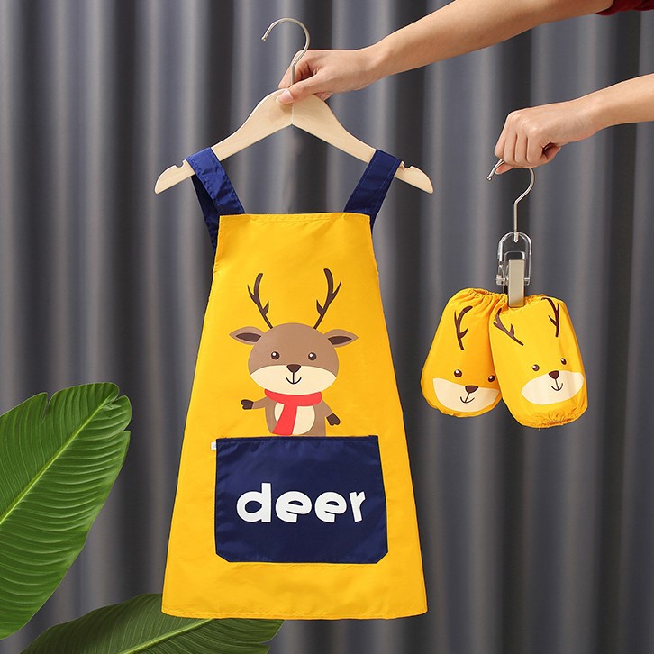 Baby's Apron Waterproof Boys' Children's Painting Overalls Anti-Dirt Painting Clothes Girls Anti-Dressing Special for Art Students