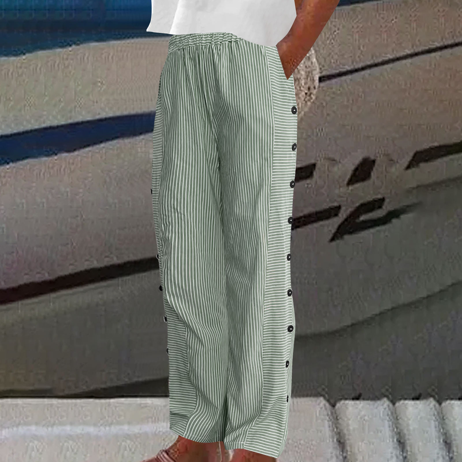Ladies' Bestselling Striped Casual Pants - New in 2024