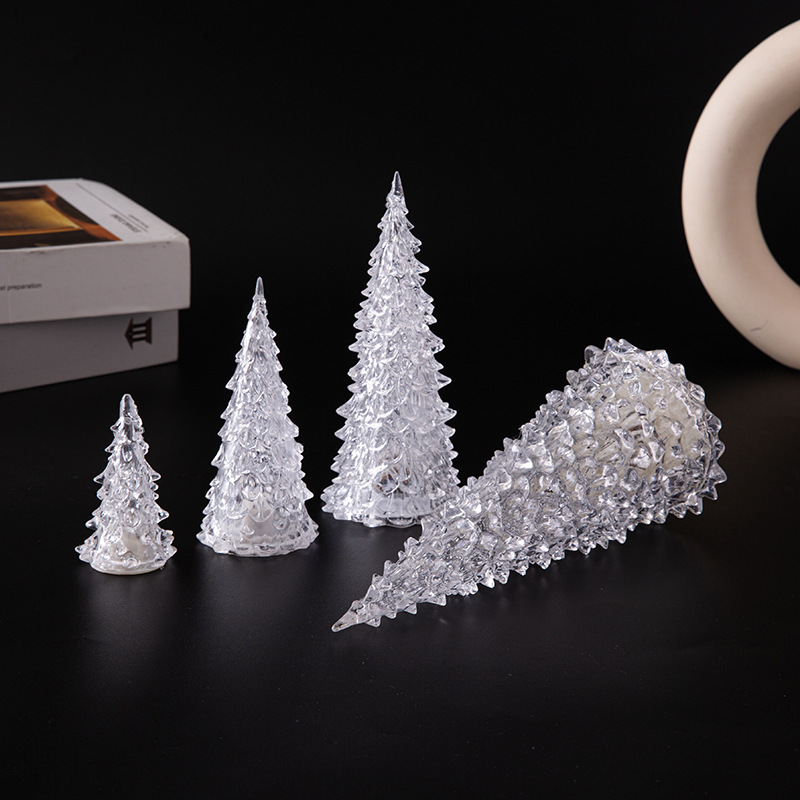 露店リングプラスチック発光玩具七彩アクリルクリスマスツリー小夜灯発光創意誕生日プレゼント|undefined