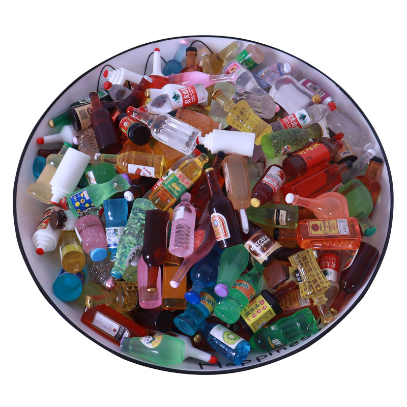 Miniature Mini Wine Bottle Simulation Food and Drink Bottle Model Mobile Phone Case Cream Glue Accessories diy Accessories