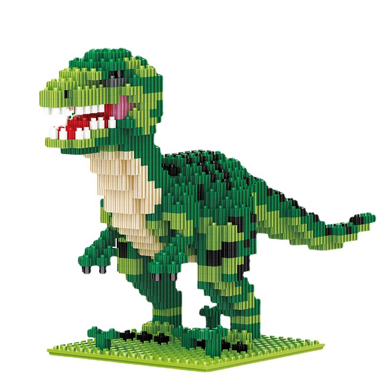 Compatible with Lego miniature small particle series building blocks Jurassic dinosaur assembled model educational boy toy stall