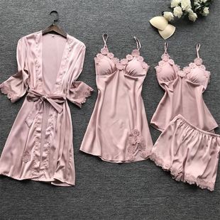 Jingchun 2020 new European and American fashion trend contrast color sexy suit lace sexy lingerie for women