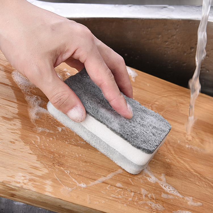 Sponge wipe thick gray dish washing sponge kitchen household cleaning sponge dishwashing cloth cloth wholesale