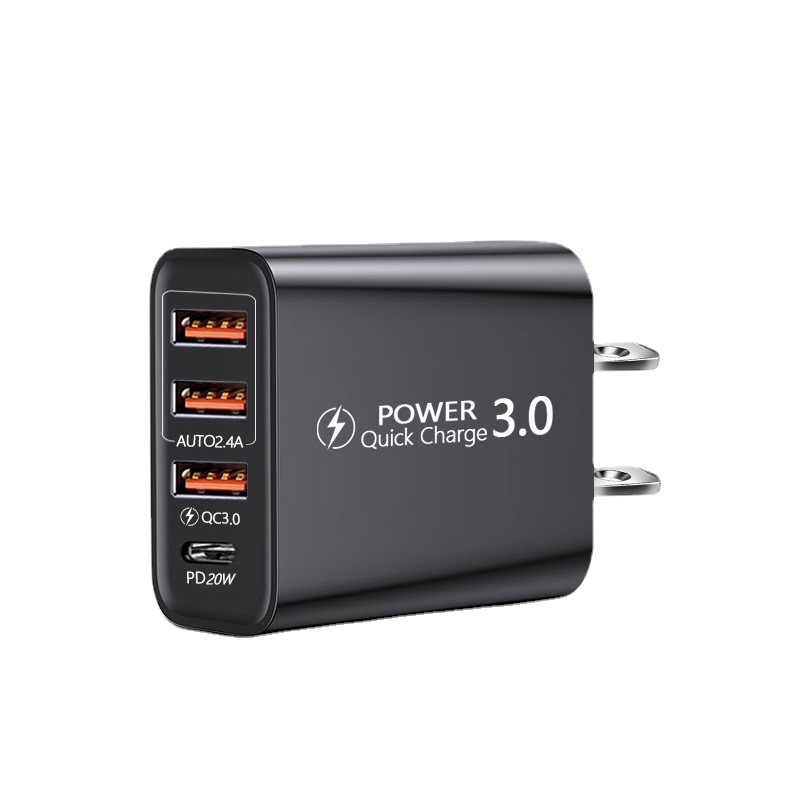Travel charger US regulations European regulations British Regulations 3USB + Type-C charging head 3USB + PD multi-phone adapter