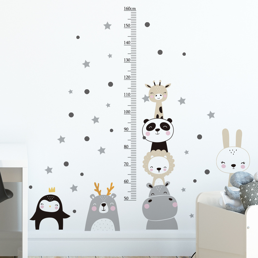 Cross-border new Nordic cartoon children's height measurement wall stickers children's room decoration creative stickers ZC-392-021