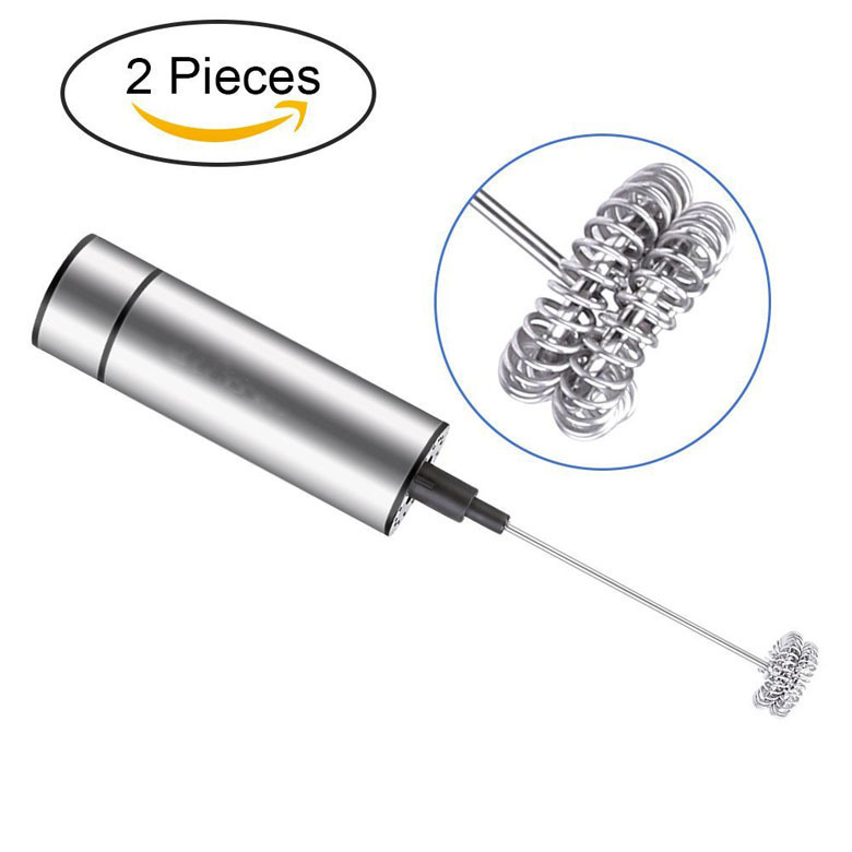 Stainless Steel Egg Beater Cream Coffee Milk Mixing Cafe Milk Beater Household with Cover Base