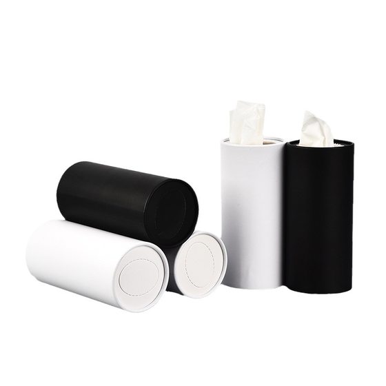 Car-mounted Tissue Tube Evacuation Paper Customization Restaurant Car Simple Solid Color Creative Advertising Tissue Tube Paper Towel Customization