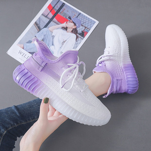 Coconut Shoes Flying Weaver Shoes 2023 Summer New Mesh Breathable Lightweight Sports Casual Shoes Running Fitness Shoes for Women