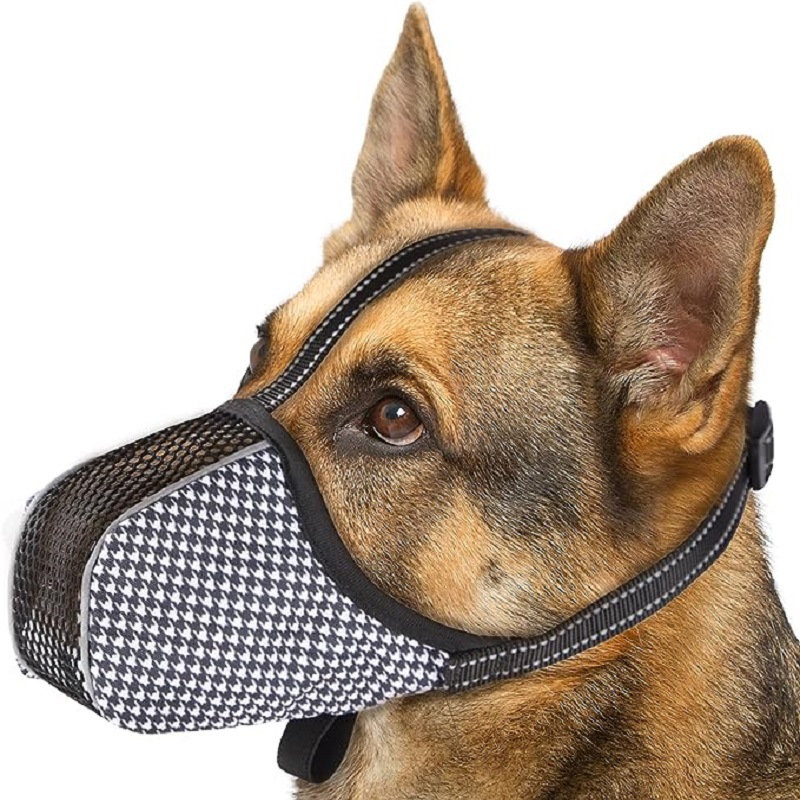 Cross-border anti-bite dog mouth cover mesh cloth breathable anti-barking anti-mess eating pet mask large and small dog mouth cover