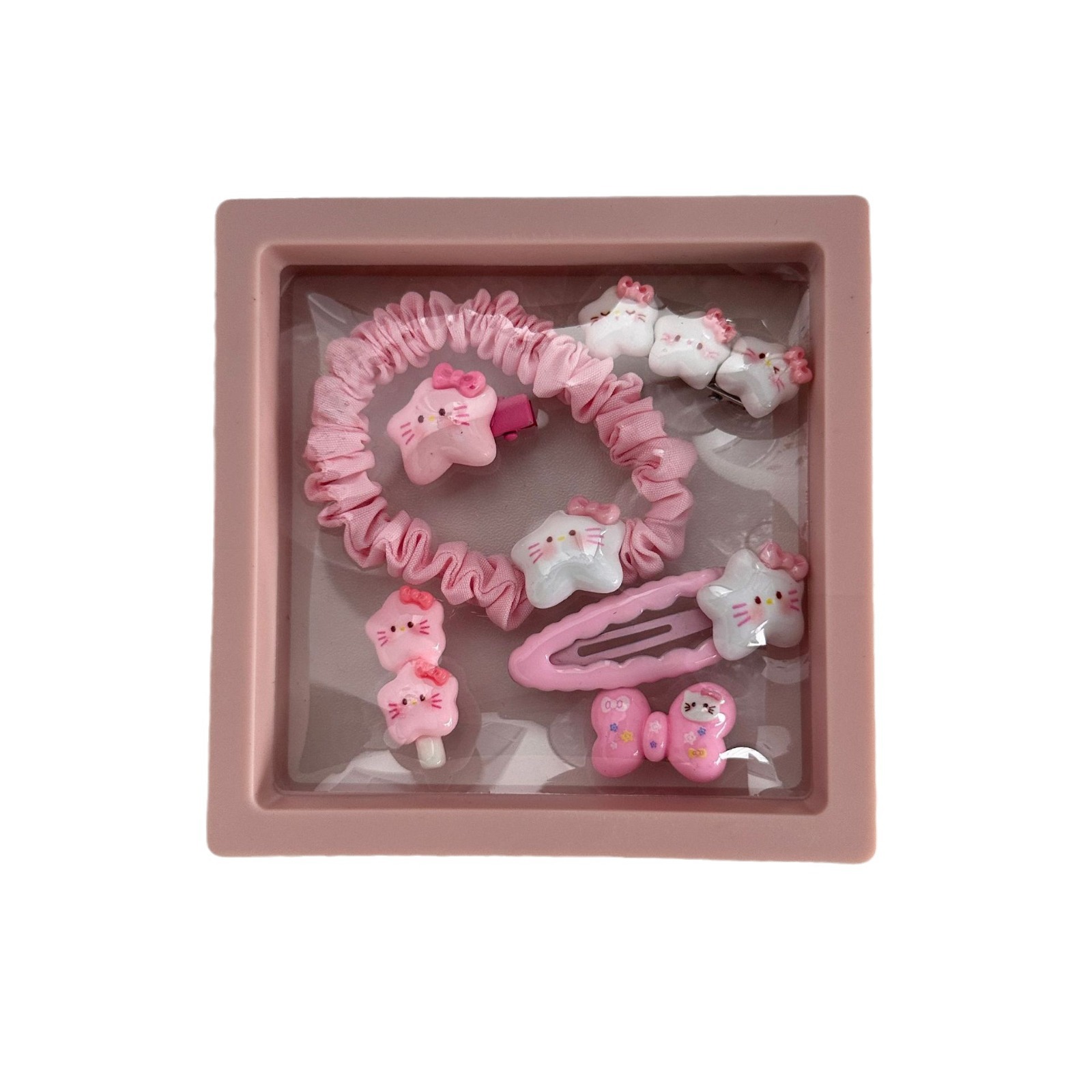 Édes rózsaszín cseresznyevirág sorozatú hajkiegészítők szuper tündérvirágos csat pónifarok hajkötél frufru hajcsat tavasz és nyár_voghion.com