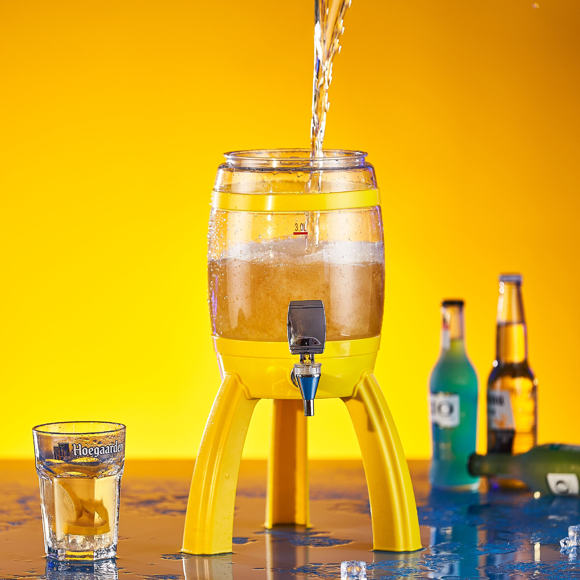 New oak barrel 3 liters draft beer gun beer tower colorful light