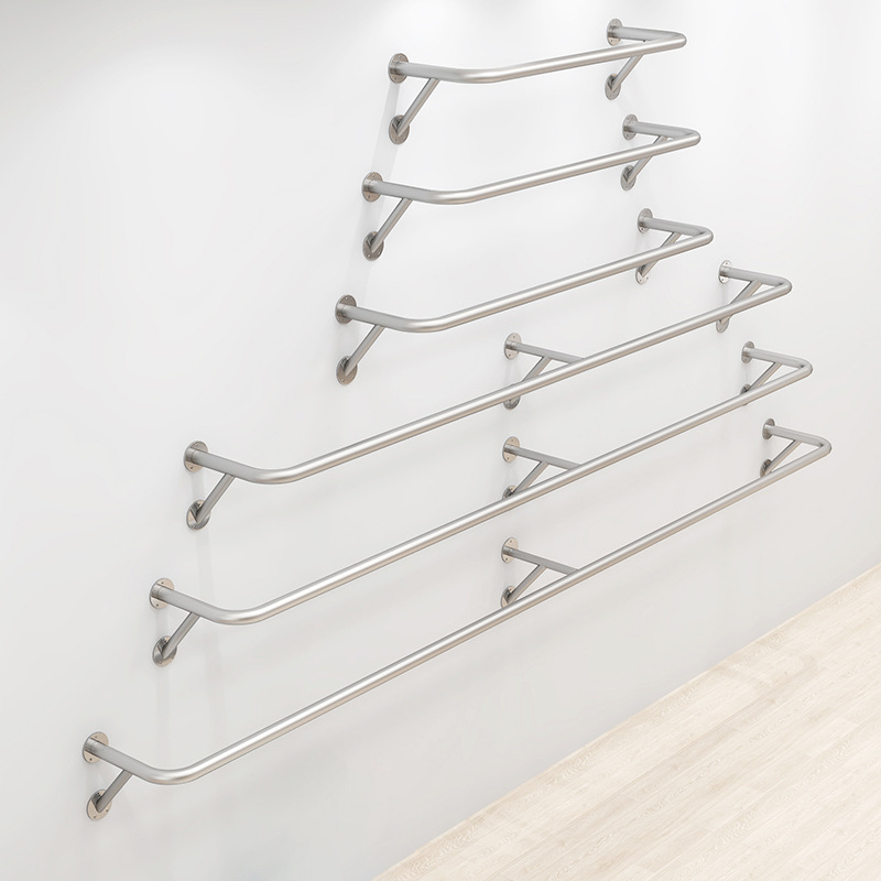 Wall-mounted stainless steel clothes hanging rod wall-mounted clothes rack wall-mounted clothes display rack wall-mounted thickened clothes hanger