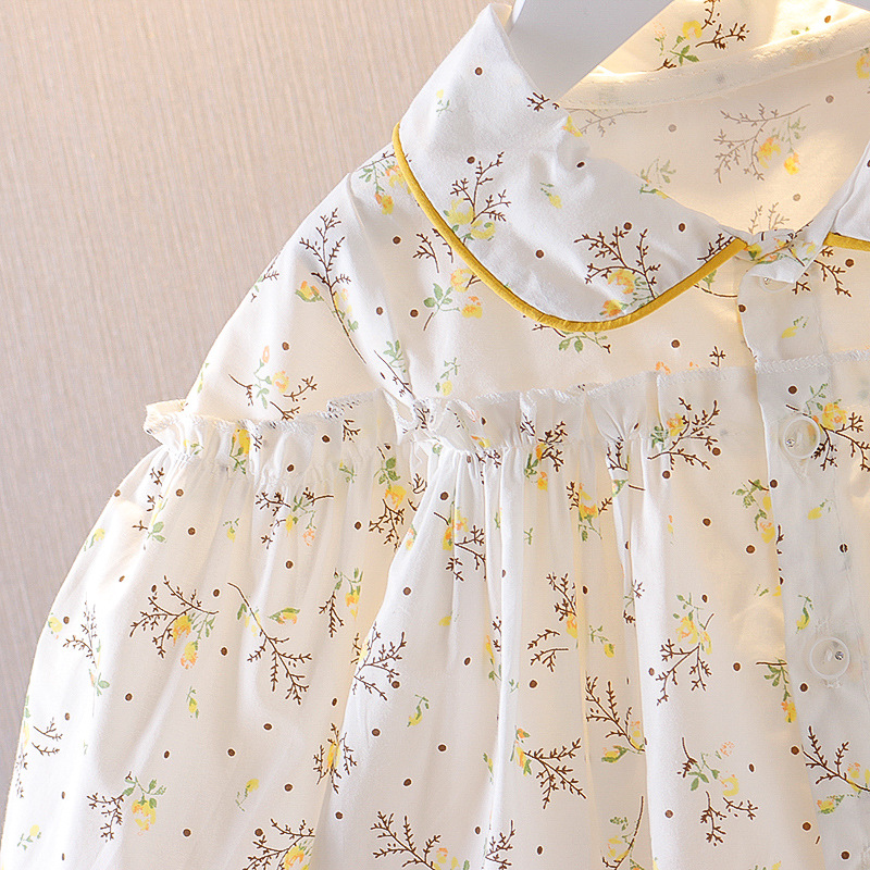Children's clothing spring girls Korean children's small floral shirt 1-3 years old baby girl Spring children's shirt top tide