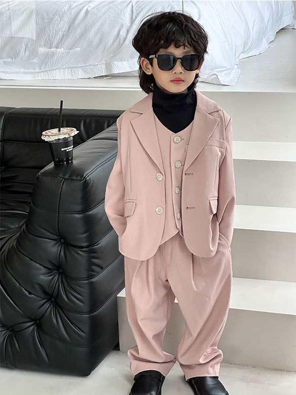 Boys suit British style spring and autumn new children Korean style handsome dress small suit one piece drop shipping