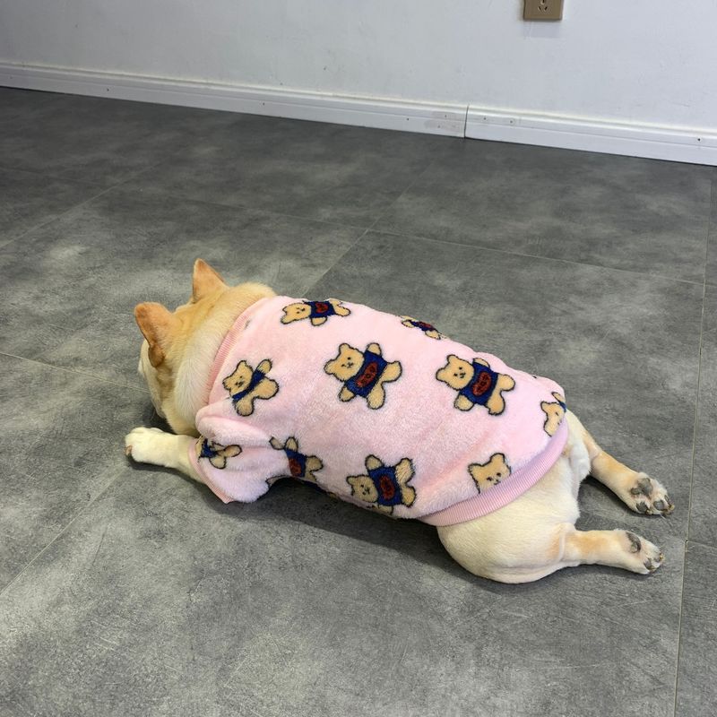 秋/冬ブルドッグぬいぐるみパジャマペット犬服テディコーギー英語ブルドッグフランス脂肪犬暖かい服|undefined