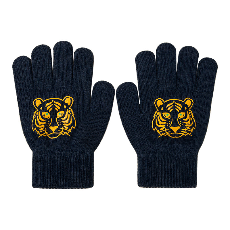 Children's Gloves Halloween Girls Winter Warm Cold-proof Finger Cartoon Cute Men's Thin Knitted Finger Gloves