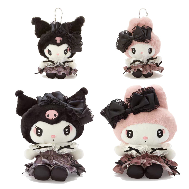 Japanese Diablo Mines Second Generation Kulomi Melody Plush Toy Doll Pendant Gothic Style Doll