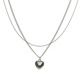 Silver Double-layer Love Necklace