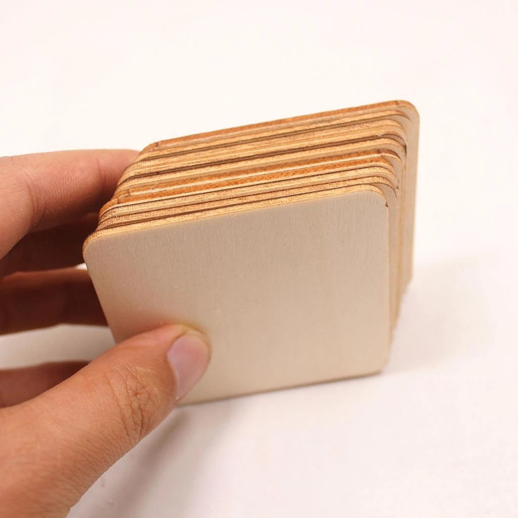 Cross-border supply special spot log rounded square wood DIY environmental protection wood sandwich shaped wood chips
