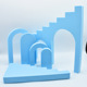 Ladder door opening combination Ocean Blue
