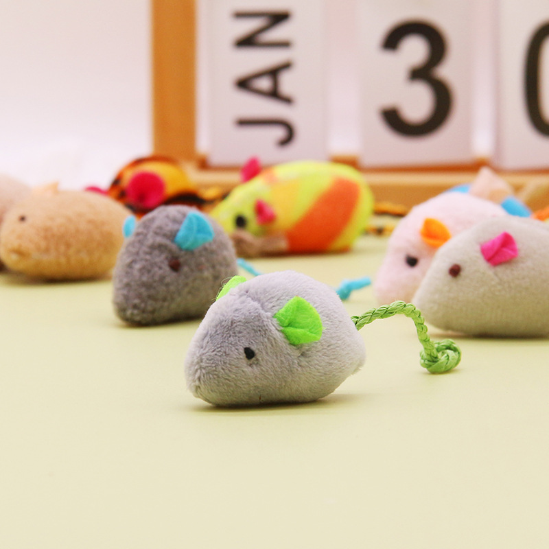 Amazon New Cat Toy Simulation Plush Herb Mouse Self-hi Bite Resistant Fun Cat Mouse Cat Cat Mint