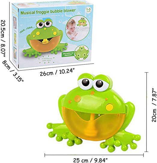 Cross-border frog bubble machine frog automatic bubble spitting music machine baby bathroom bath water toys in stock