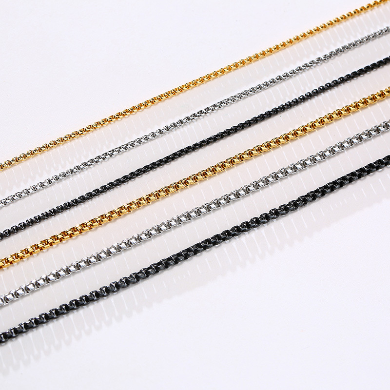 Titanium steel pearl chain with chain surface width 2MM/3MM/4MM/5MM/6MM/7MM pendant steel necklace NC-100