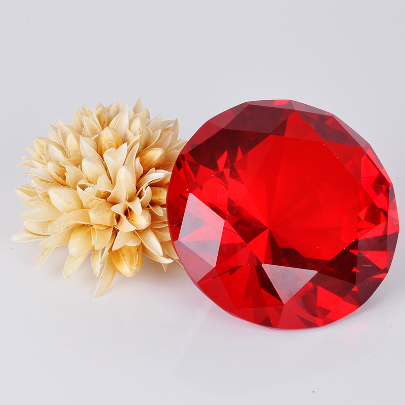Pujiang manufacturers wholesale crystal diamond a variety of colors for wedding ornaments oversized glass crafts gifts