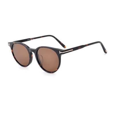 Temford TF5695 men and women fashion round sunglasses plate personality UV400 cool outdoor travel