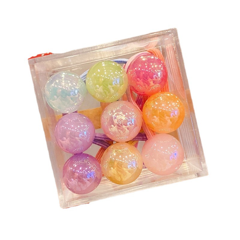 Children's rubber band hair accessories baby's hair does not hurt little girl's cute hair rope hair rope candy color girl's hair ring