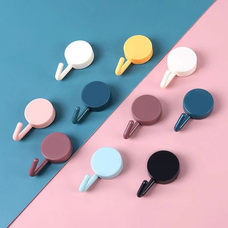 Huisi Home Door Rear Strong Adhesive Small Hook Punch-free Nail-free Adhesive Hook Creative Storage Fixed Traceless Hook