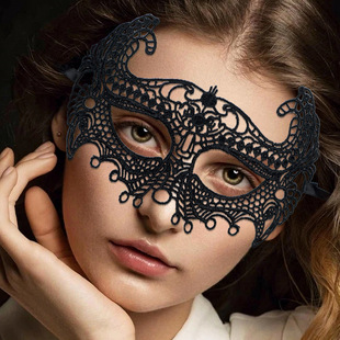 Factory direct Christmas dance lace styling mask Amazon best selling three-dimensional hollow eye mask