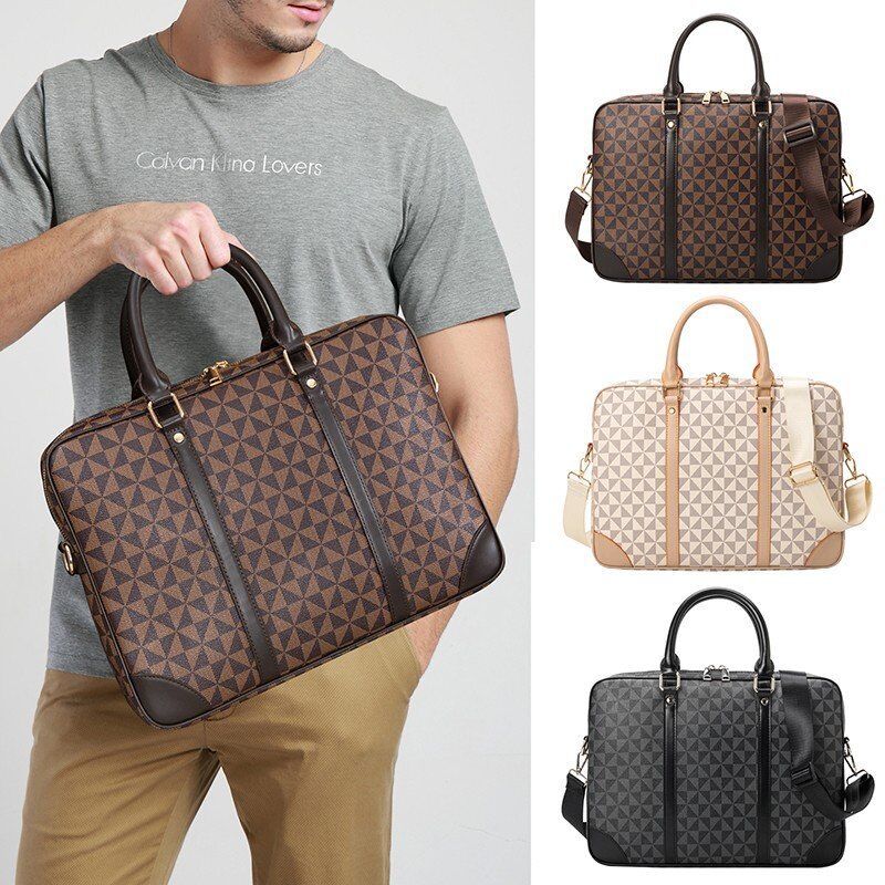 Document bag briefcase wholesale New Fashion large capacity men and women portable business bag cross border laptop bag