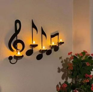 Samto Home Sol anahtarı Dekoratif Mumluk note left key decorative candle holder