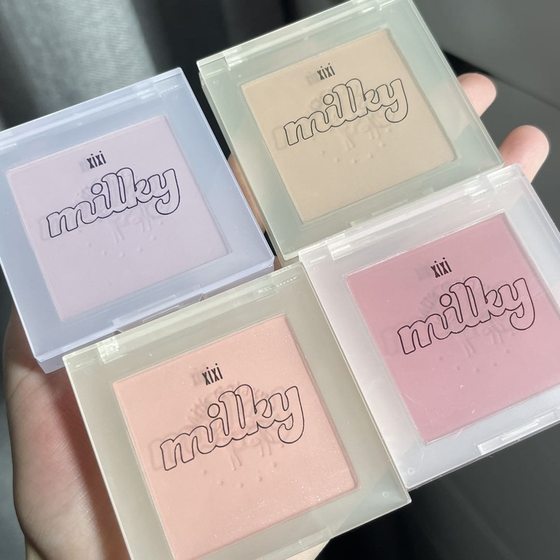 xixi Milk Galaxy Soft Mist Blush Small Portable Natural Naked Makeup Matte Student Monochrome Brightening Gills Purple Gill Blue