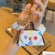 Tassel coin purse-printed coin purse White