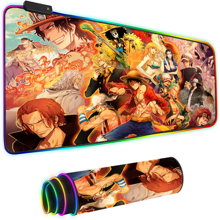 Cross-border e-sports animation pattern game magic color luminous mouse pad rgb mouse pad game oversized extended table pad