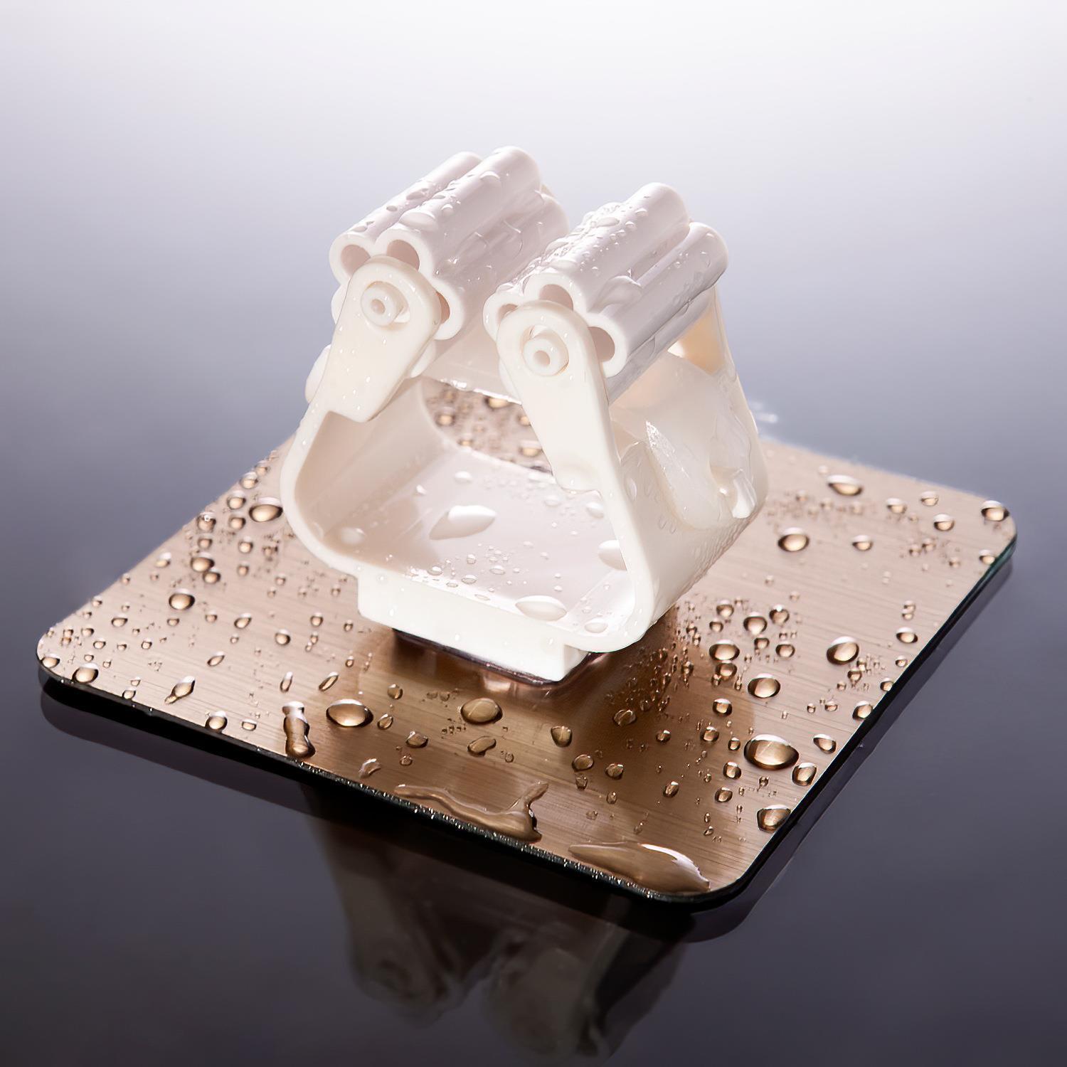Creative strong mop hook rack seamless mop clip wholesale mop rack punch-free mop hook card