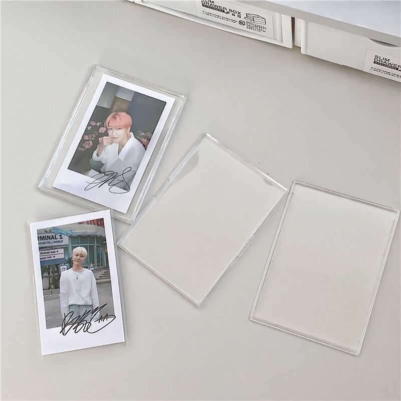 HD Shell card brick small card Star small card transparent storage protection card buckle hard goo card holder acrylic