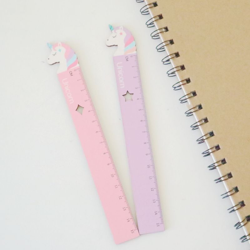 Factory direct supply unicorn wooden ruler student drawing creative ruler cross-border explosions