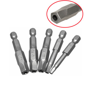 5-piece set of pentagonal batch with hole 50mm long medium hole five-star batch head sandblasting batch head combination S2 material batch head 027