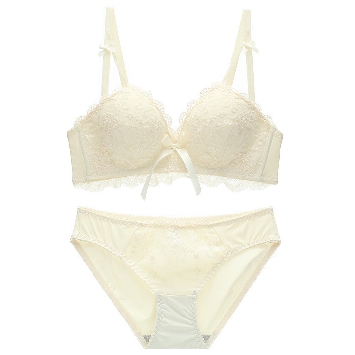 Set reggiseno push-up in pizzo Pure Desire, sexy, ricamato, intimo giapponese, reggiseno traspirante grande per donne con petto piccolo_voghion.com