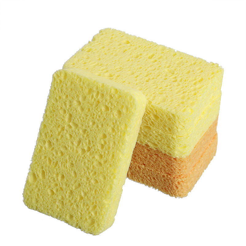 Natural Wood Pulp Cotton Washing Bowl Sponge Brush Bowl Artifact Wood Pulp Spongy Cloth Dishwashing Cloth Kitchen Easy to Absorbent and No Oil