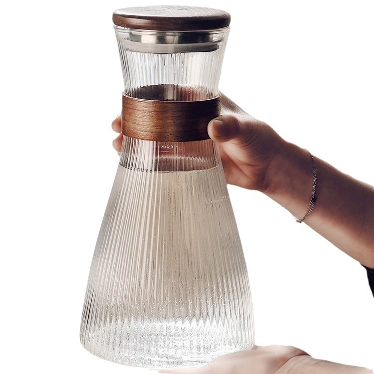 Gnas Chinese Style Water Tools Heat-Resistant Glass Water Cup Set Gift Box Household Drinking Cup Cold Water Bottle Tea Cup for Hospitality