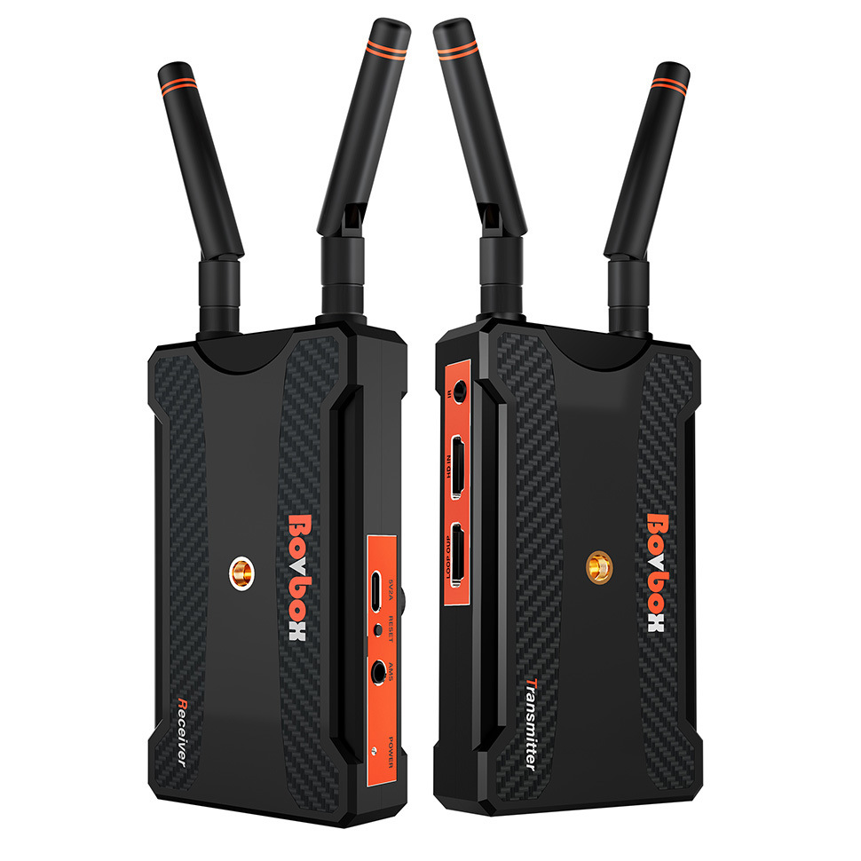 HDMI HD wireless picture transmission live video shooting audio and video wireless transmission screen with battery compartment