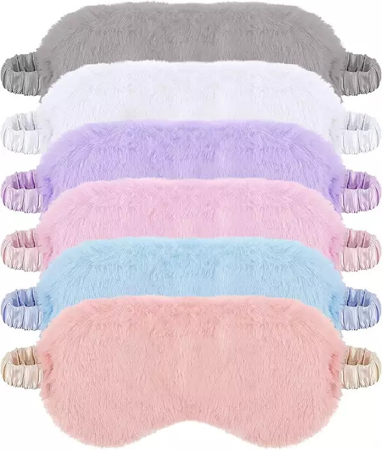 Yitang spot cute plush rabbit fur eye mask sleep special breathable eye mask ice bag hot compress cold compress factory