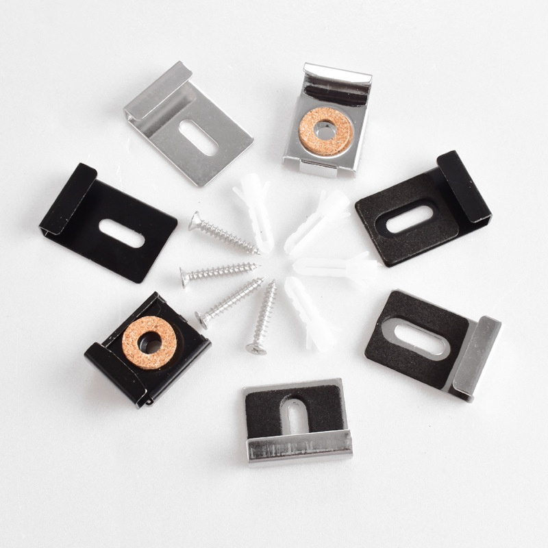 Wholesale stainless steel 304 mirror holder glass mirror holder square mirror holder Hardware Furniture accessories 4 pcs/set