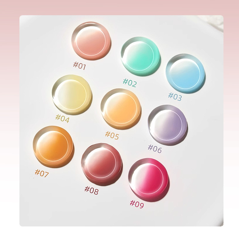 Net red nail art 2024 new semi-solid pat glue wash-free high saturated cream painting gradient nail glue wholesale