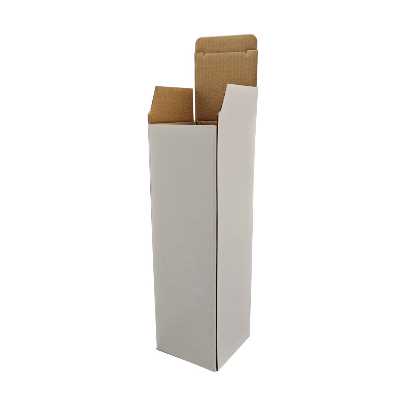 White box in stock wholesale flip paper box white packaging small cardboard box hard corrugated box square button bottom box